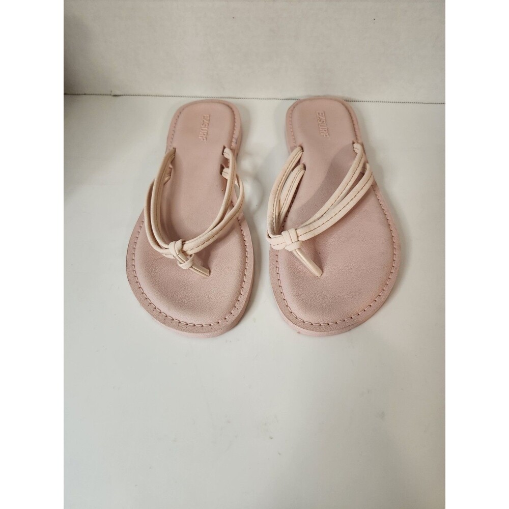 Ezsurf Leather Beach Sandals (Womens Size 8 Pink) Non-Slip Cushion